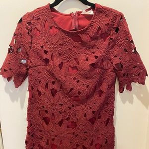 Red Dress Boutique Cranberry Crochet Dress
